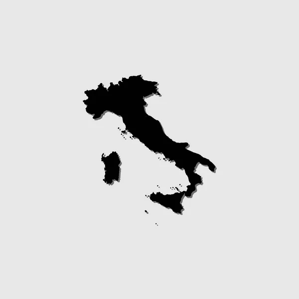 Illustrerad Land Form Med Drop Shadow Italien — Stock vektor