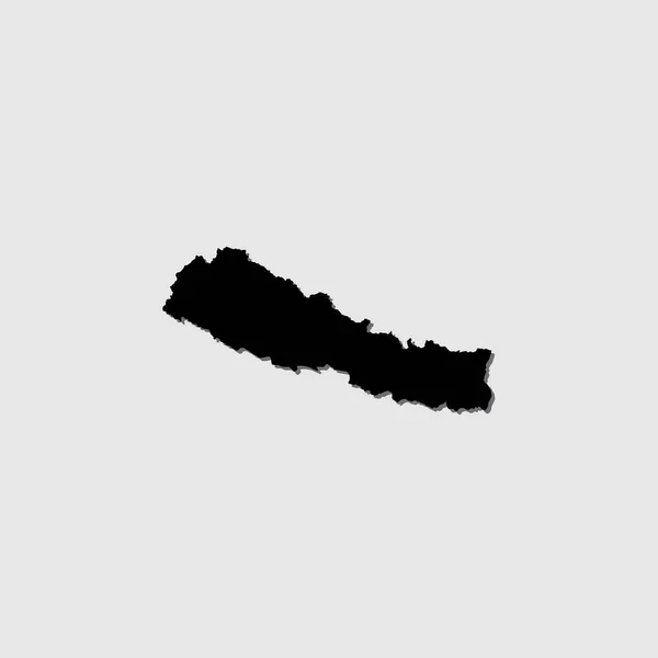 尼泊尔的点滴阴影下的图解国家形象 — 图库矢量图片