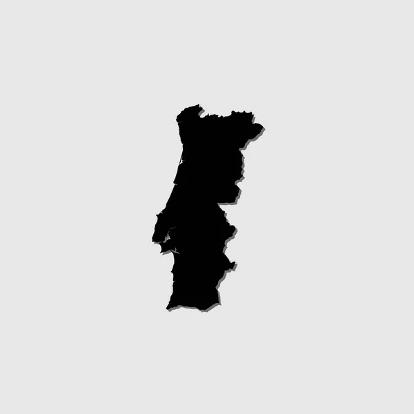 Illustrerad Landform Med Drop Shadow Portugal — Stock vektor