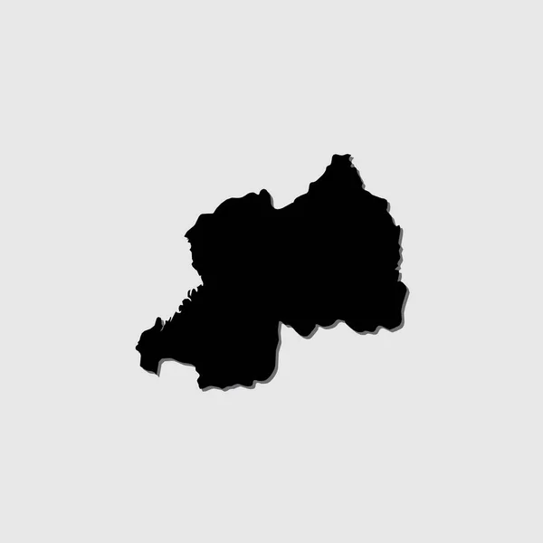 图解的卢旺达影子国家形象 — 图库矢量图片