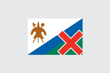 Bayraklar-4MP-Half-Cross _ Lesotho Lesotho