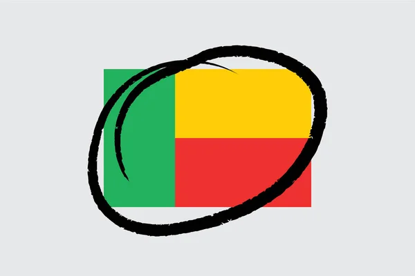 Flags 4Mp Half Circled Benin — стоковий вектор