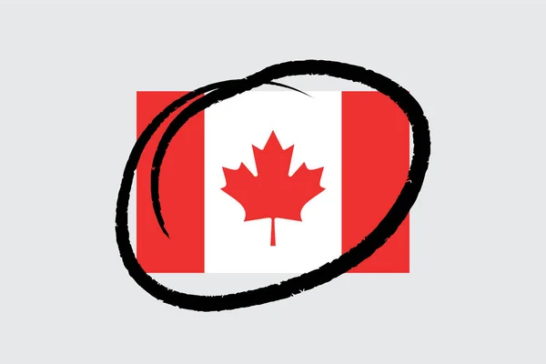 Flags 4Mp Half Circled_Canada Canada — Stock Vector