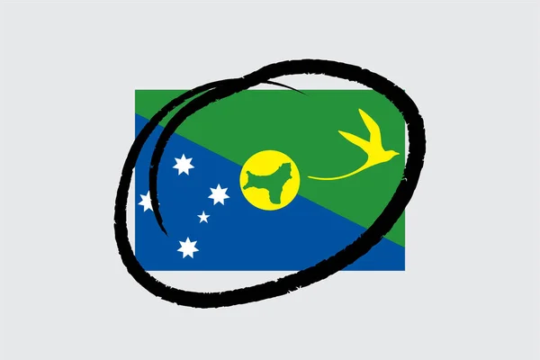 Flags 4Mp Half Circled Christmas Island — стоковый вектор