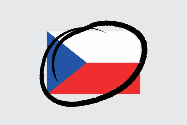 Flags 4Mp Half Circled Czech Republic — стоковий вектор