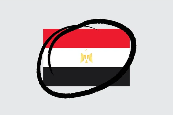 Flags 4Mp Half Circled_Egypt Egypt — Stockový vektor