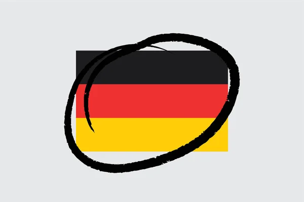 Flags 4Mp Half Circled Germany — 스톡 벡터