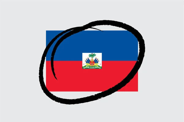 Flags 4Mp Half Circled Haiti — 스톡 벡터