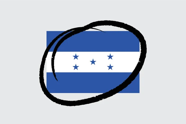 Flagi 4Mp Half Circled Honduras Honduras — Wektor stockowy