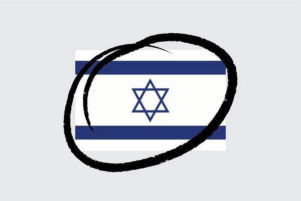 Banderas 4Mp Medio Círculo Israel Israel — Vector de stock