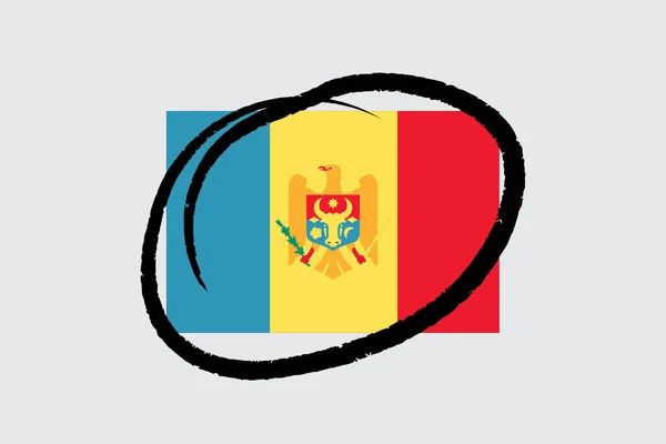 Σημαίες 4Mp Ημικυκλωμένες Μολδαβία — Διανυσματικό Αρχείο