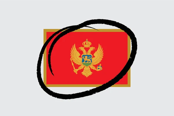 Flags 4Mp Half Circled Montenegro — стоковий вектор