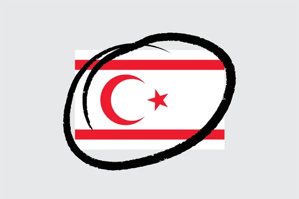 Σημαίες 4Mp Half Circled Northern Cyprus Βόρεια Κύπρος — Διανυσματικό Αρχείο