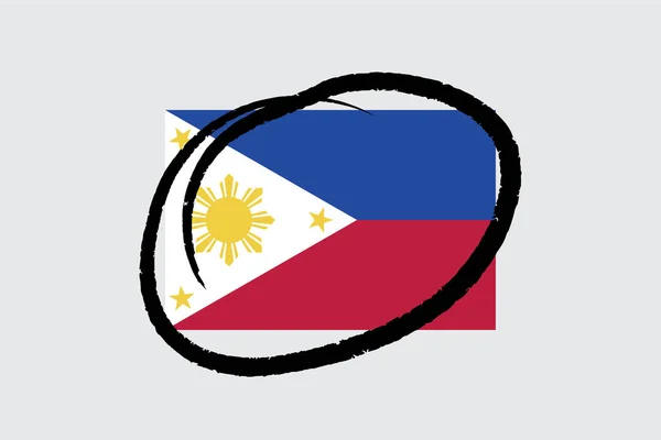 Flags 4Mp 丸みを帯びたフィリピン — ストックベクタ