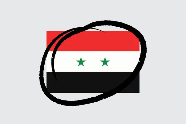 Flags 4Mp Half Circled Syria — стоковый вектор