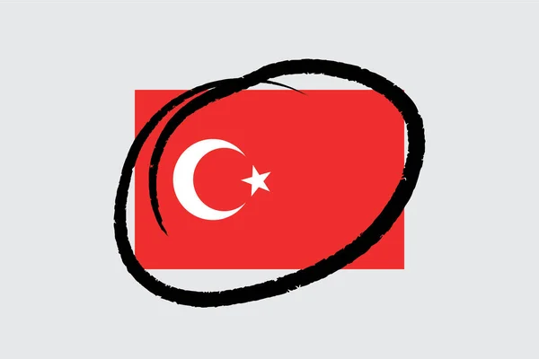 Bayraklar 4Mp Yarı Çember Türkiye — Stok Vektör