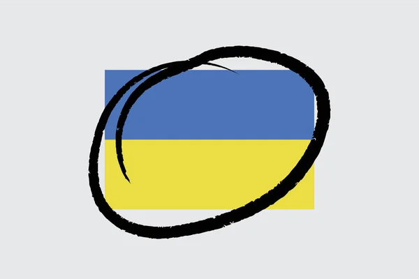 Flagi 4Mp Half Circled Ukraina — Wektor stockowy