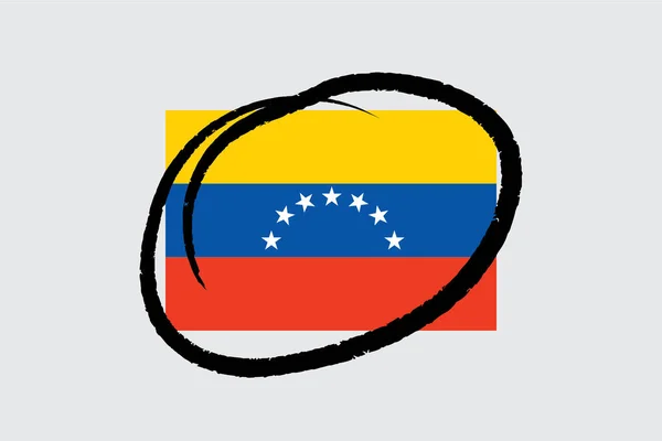 Flags 4Mp Half Circled_Venezuela Venezuela — Stock Vector