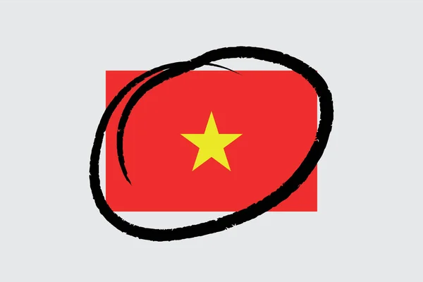 Drapeaux 4Mp Demi Cercle Vietnam Vietnam — Image vectorielle