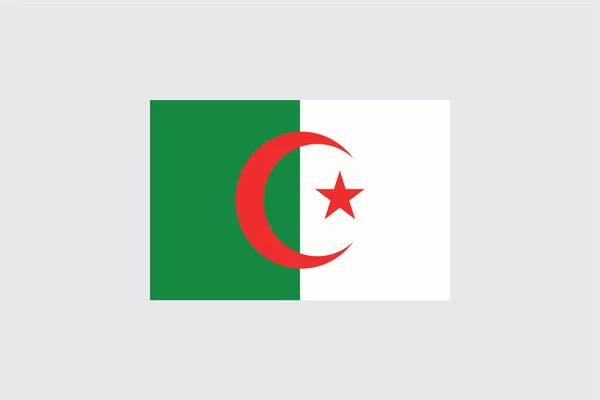 Drapeaux 4Mp Demi Croix Algérie Algérie — Image vectorielle