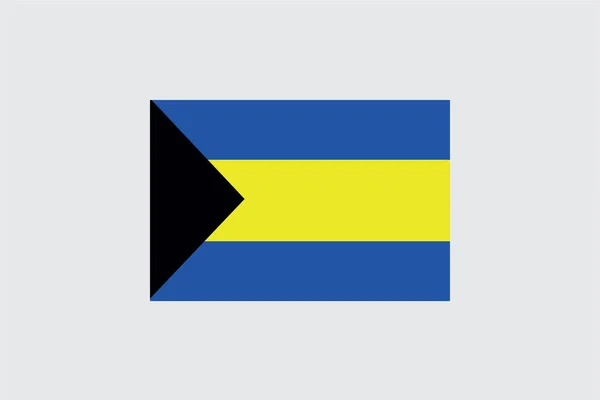 Flaggor 4Mp Half Cross Bahamas Bahamas — Stock vektor