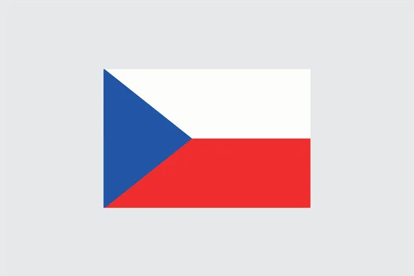 Flags 4Mp Half Cross_Czech Republic — ストックベクタ