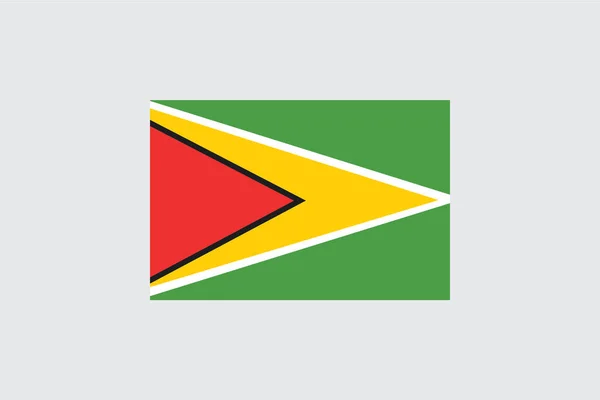 Flaggen 4Mp Half Cross Guyana Guyana — Stockvektor