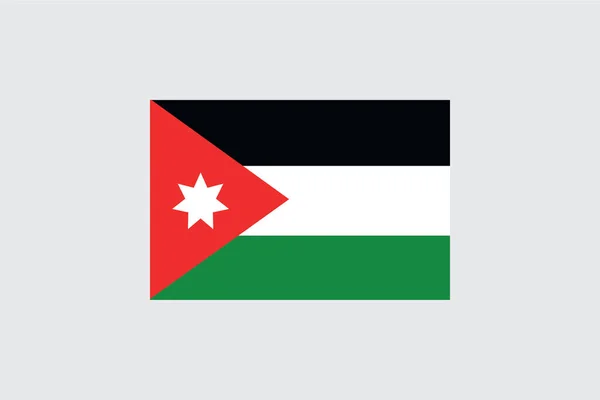 Banderas 4Mp Half Cross Jordania Jordania — Archivo Imágenes Vectoriales