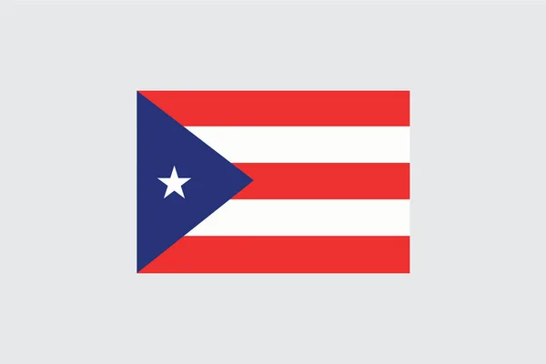 Flaggor 4Mp Halv Kors Puerto Rico Puerto Rico — Stock vektor