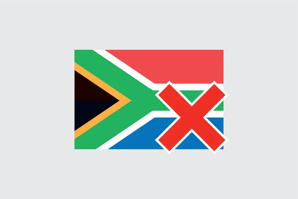 Flags 4Mp Half Cross_South Africa — ストックベクタ