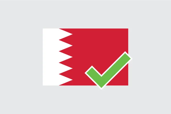 Banderas 4Mp Half Tick Bahrain Bahréin — Archivo Imágenes Vectoriales