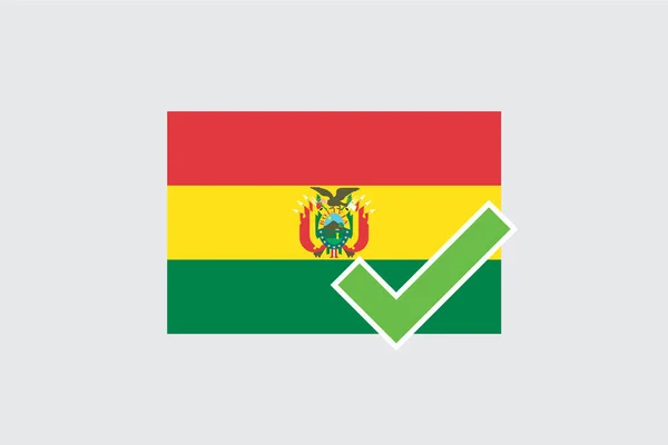 Flags 4Mp Half Tick Bolivia — стоковый вектор