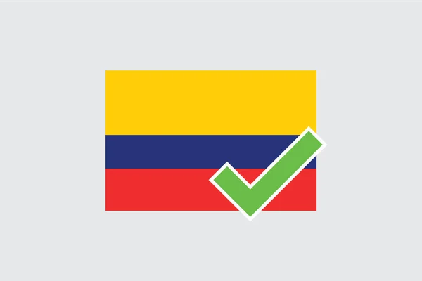 Flags 4Mp Half Tick Colombia — стоковий вектор