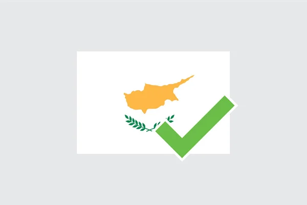 Flagi 4Mp Half Tick Cyprus — Wektor stockowy