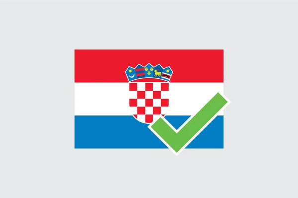 Флаги Хорватии 4Mp Half Tick Croatia — стоковый вектор