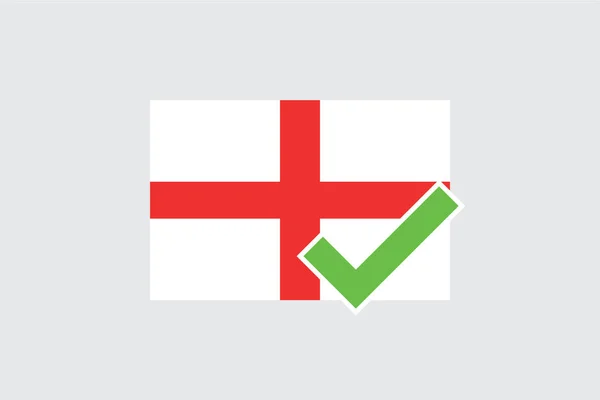 Flags 4Mp Half Tick_England — ストックベクタ