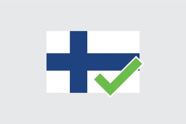 Drapeaux 4Mp Demi Tick Finlande Finlande — Image vectorielle