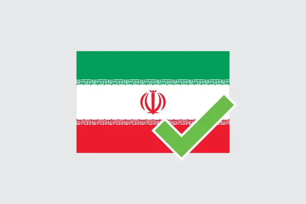 Bandeiras 4Mp Half Tick Iran Irão — Vetor de Stock