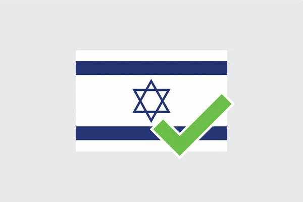 Vlaggen 4Mp Half Tick Israel Israël — Stockvector