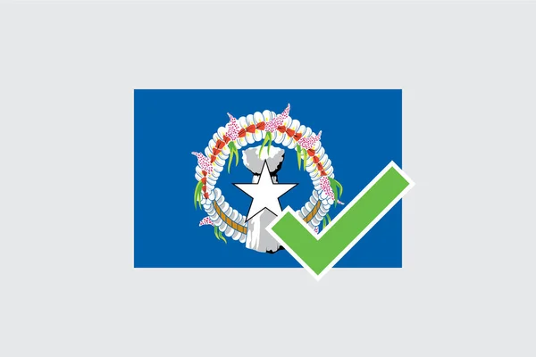 Flags 4Mp Half Tick_Marianas Marianas — стоковый вектор