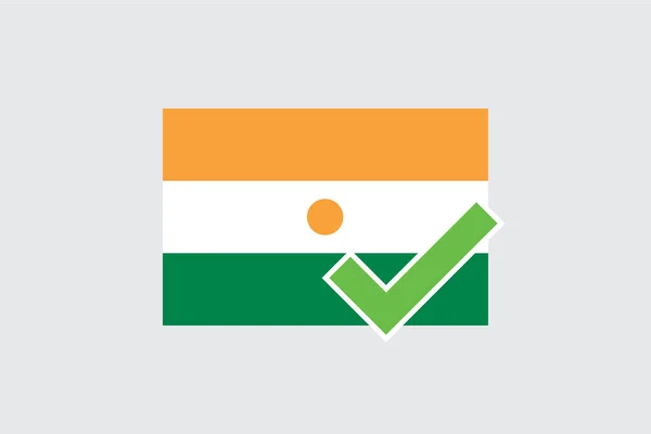 Flags 4Mp Half Tick_Niger Niger — 스톡 벡터