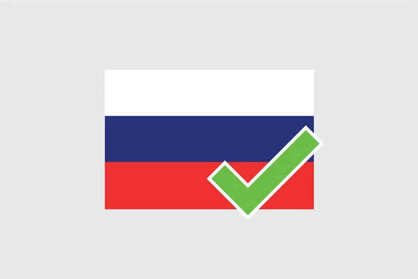 Flags 4Mp Half Tick_Russia — ストックベクタ