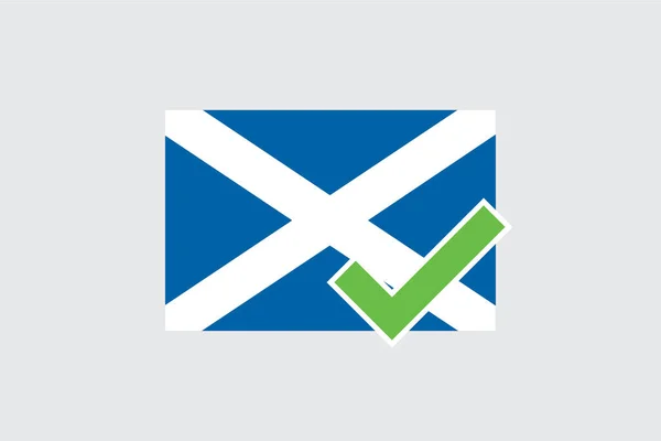 Flags 4Mp Half Tick Scotland苏格兰 — 图库矢量图片