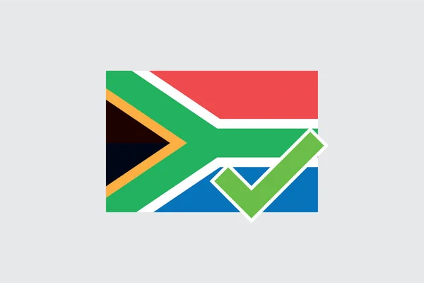 Bayraklar 4Mp Half Tick Güney Afrika — Stok Vektör