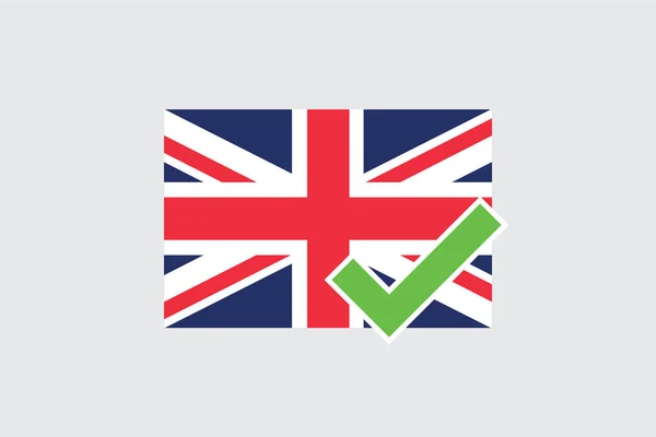 Flags 4Mp Half Tick United Kingdom Reino Unido — Archivo Imágenes Vectoriales