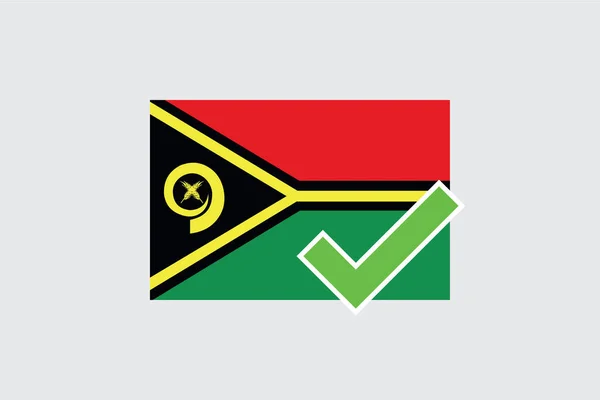 Banderas 4Mp Half Tick Vanuatu Vanuatu — Archivo Imágenes Vectoriales