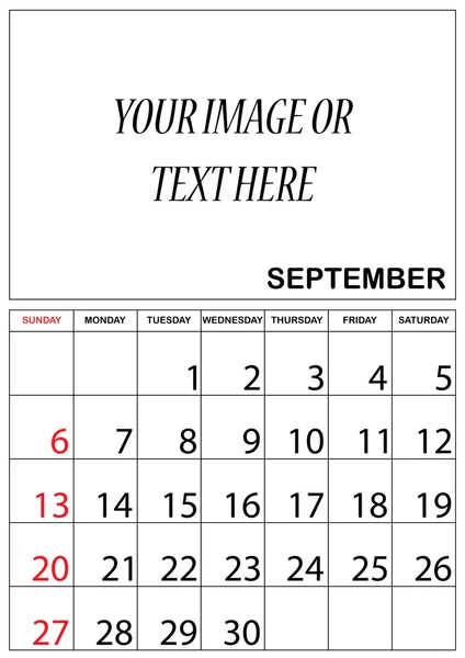 Illustrazione di un calendario semplice 2015 anno — Foto Stock