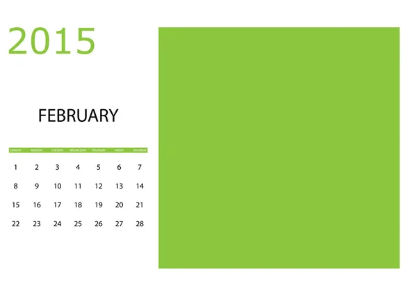 Illustrazione di un calendario semplice 2015 anno — Foto Stock