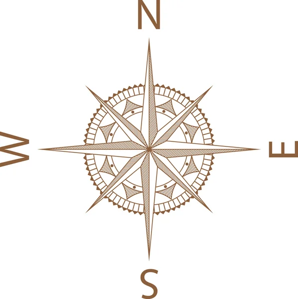 Illustration of a Map Compass on White Background — Stock Photo, Image