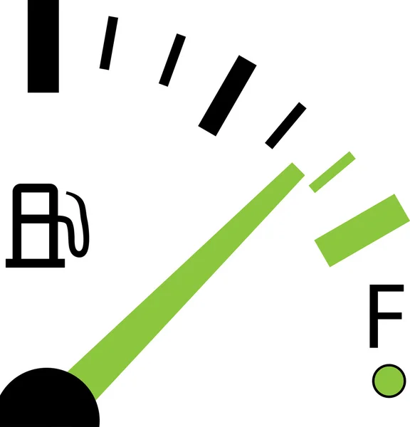 Illustration of a Fuel Gauge on White Background — Stock Photo, Image